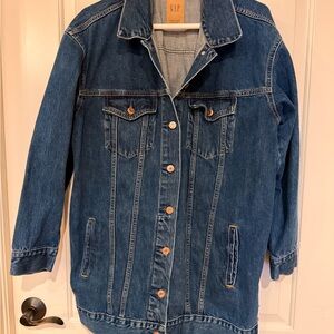 GAP Classic Blue Denim Jacket Oversized L NWOT